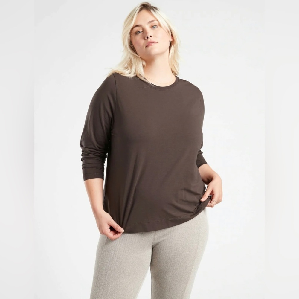 NWT Athleta Outbound Top In Walnut Size 1X - Picture 5 of 8
